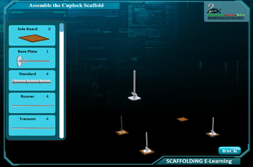 Assemble the cuplock scaffold