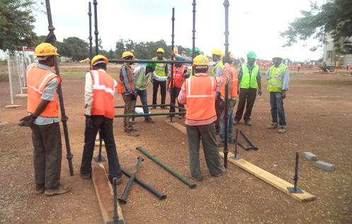On Site Scaffolding Erection Training