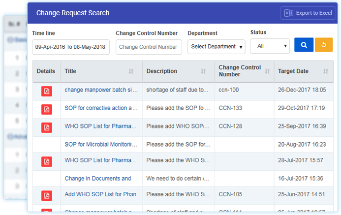 Change request search